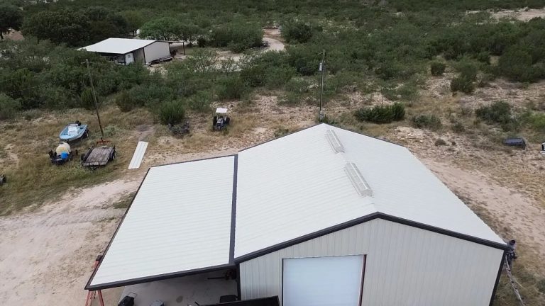 Commercial metal building aerial