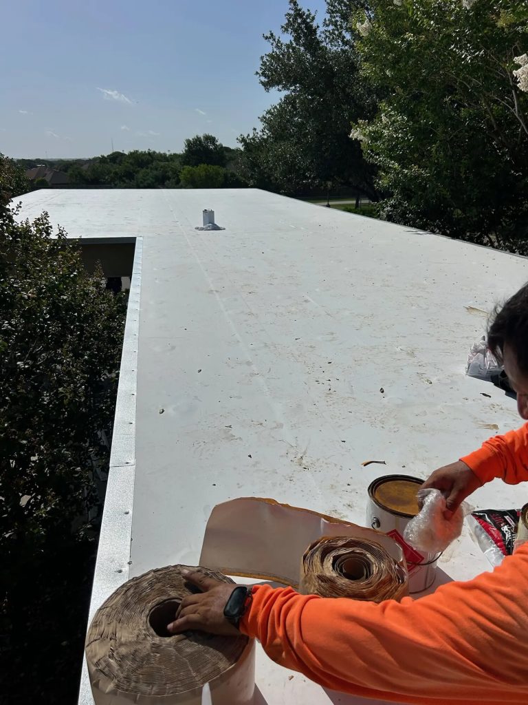 Flat-roof repair work