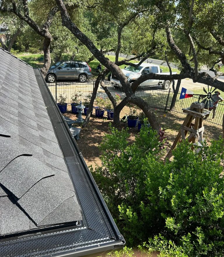 Gutter installation roof edge
